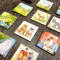 Set of 9 Custom Magnetic Photos (2x2 inches)